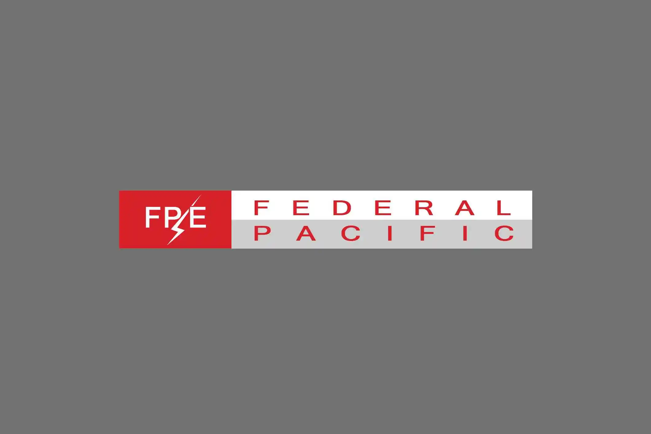 Federal Pacific logo with red and gray design, featuring the letters FPE.